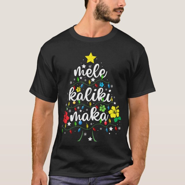 T-shirt Mele kalikimaka Noël hawaïen (Devant)