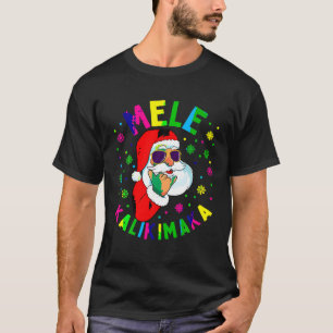 T-shirt Mele Kalikimaka Noël Père Noël Shaka Hawaii