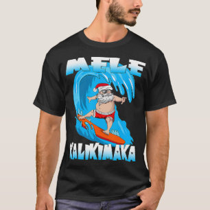 T-shirt Mele Kalikimaka Noël Sur Hawaii Santa Claus Su