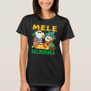 T-shirt Mele Kalikimaka Père Noël Bonhomme de neige Noël