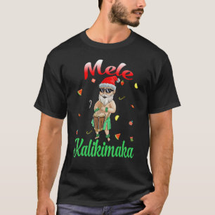 T-shirt Mele Kalikimaka Shaka Hawaiian Christmas Père Noël