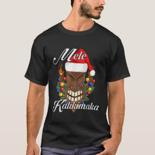 T-shirt Mele Kalikimaka Tiki Joyeux Noël Hawaii