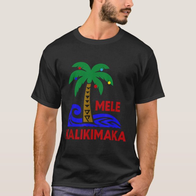 T-shirt Mele Kalikimaka Trocal Holiday Palm Tree Xmas Hawa (Devant)