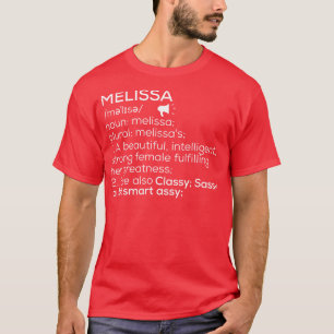 T-shirt Melissa Nom Définition Melissa Femme Nom 1