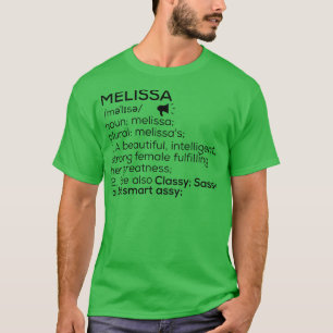 T-shirt Melissa Nom Définition Melissa Nom Femme