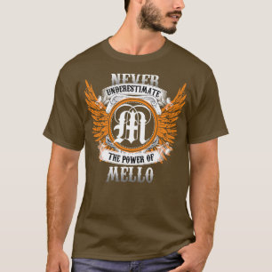 T-shirt Mello Nom Chemise Ne Sous-Estime Jamais Le Pouvoir
