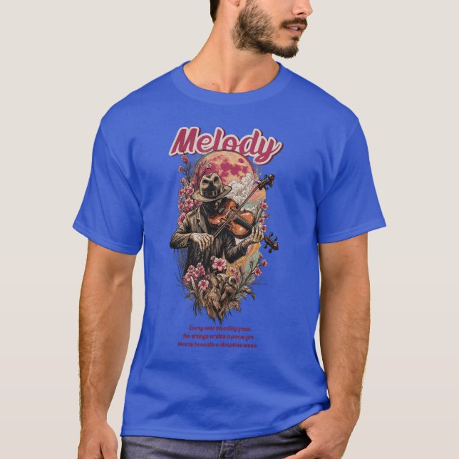 T-shirt Mélodie du Violon Artistique Ser de la Lune Sleepl (Devant)