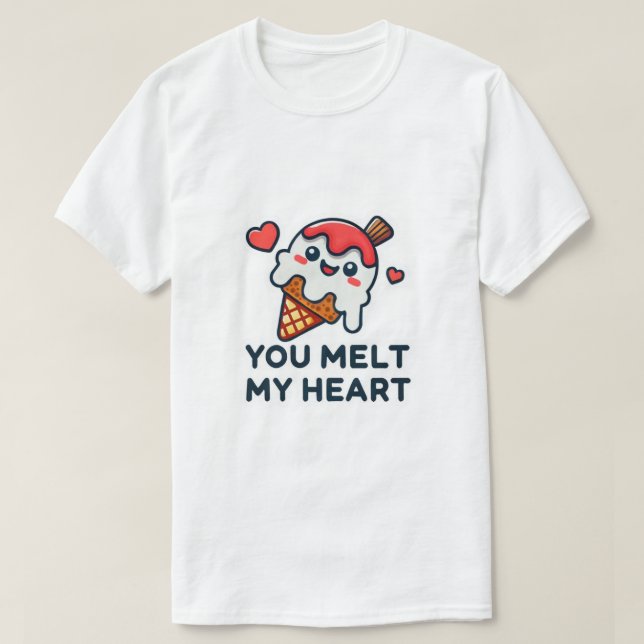T-shirt Melt My Heart  (Design devant)