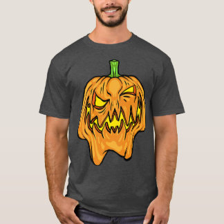 T-shirt Melting Pumpkin Face Jack O Lantern Halloween Cost