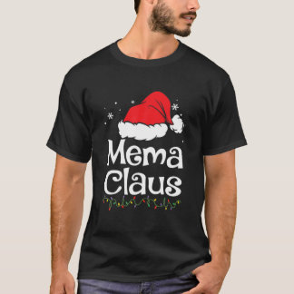 T-shirt Mema Claus Pajama de Noël Famille Correspondant No