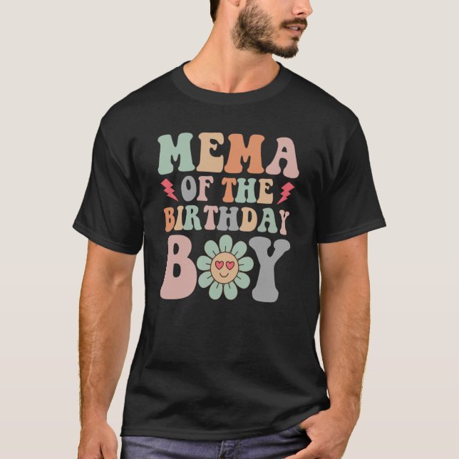 T-shirt Mema Of Birthday Boy Mothers Day Anniversaire Femm (Devant)