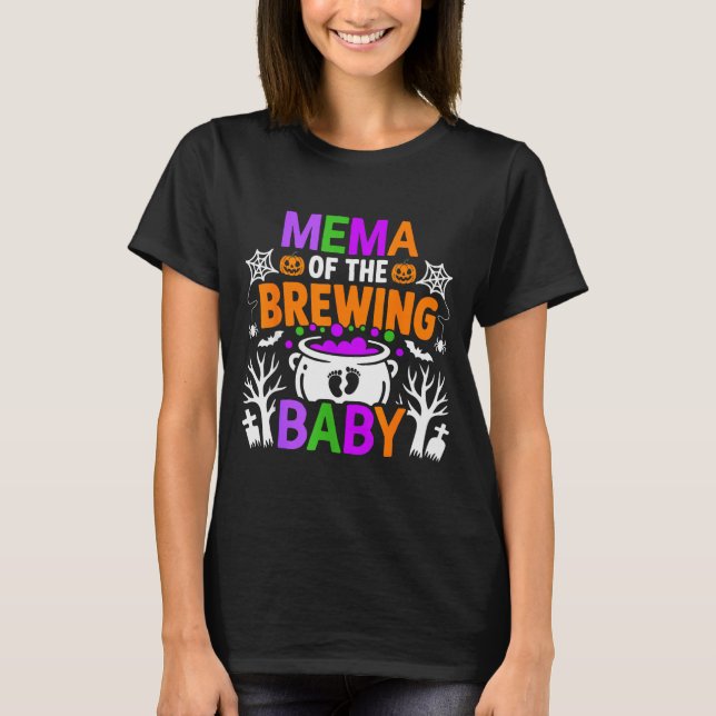 T-shirt Mema Of The Brewing Baby Halloween Costume  (Devant)