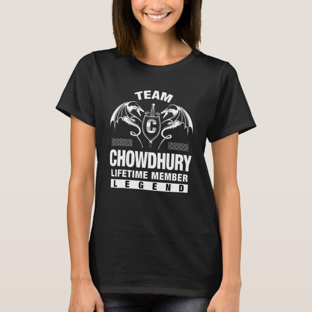 T-shirt Membre à vie de l'équipe Chowdhury (Devant)