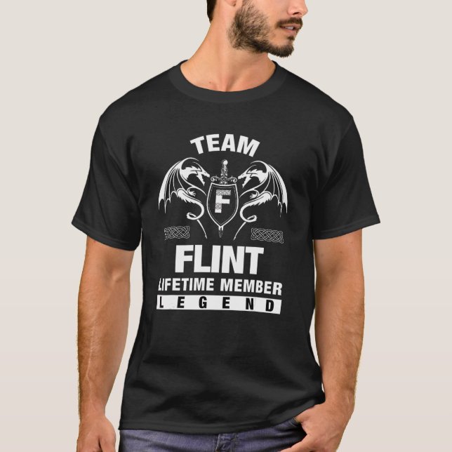 T-shirt Membre à vie de l'équipe Flint (Devant)