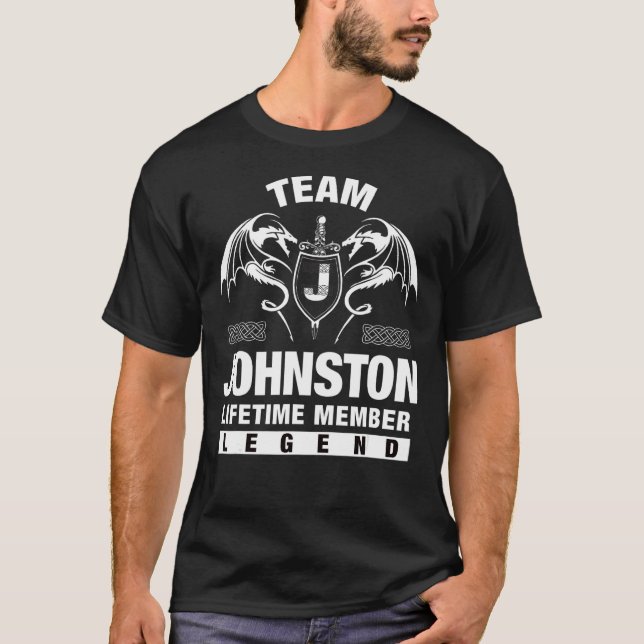 T-shirt Membre à vie de l'équipe Johnston (Devant)