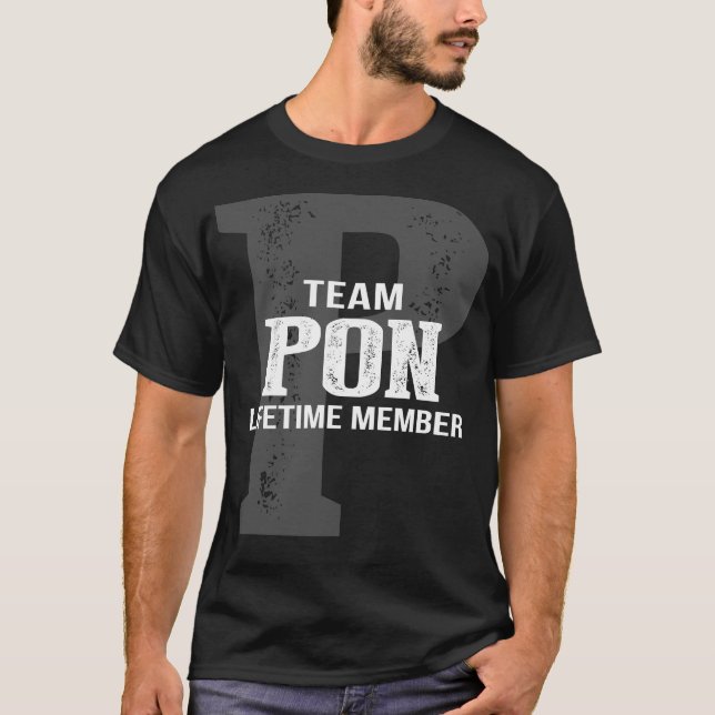T-shirt Membre à vie de l'équipe PON (Devant)
