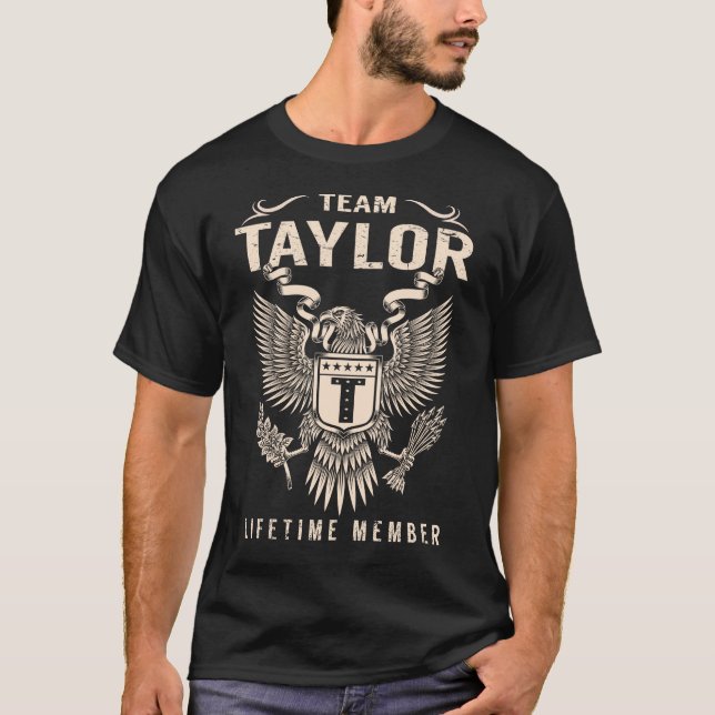 T-shirt Membre à vie de l'équipe TAYLOR (Devant)