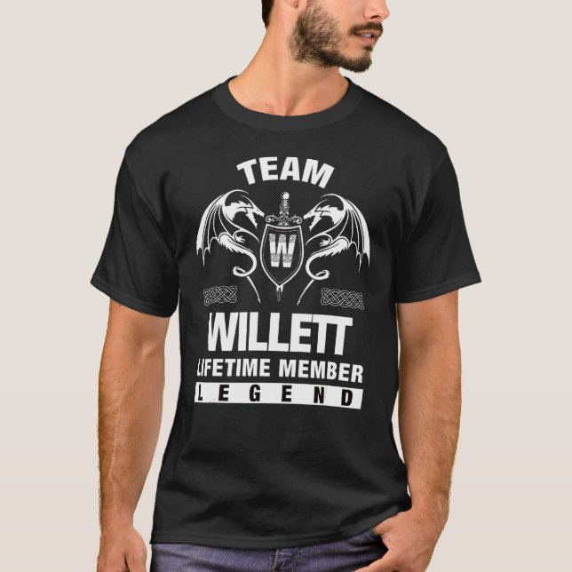 T-shirt Membre à vie de l'équipe Willett (Devant)