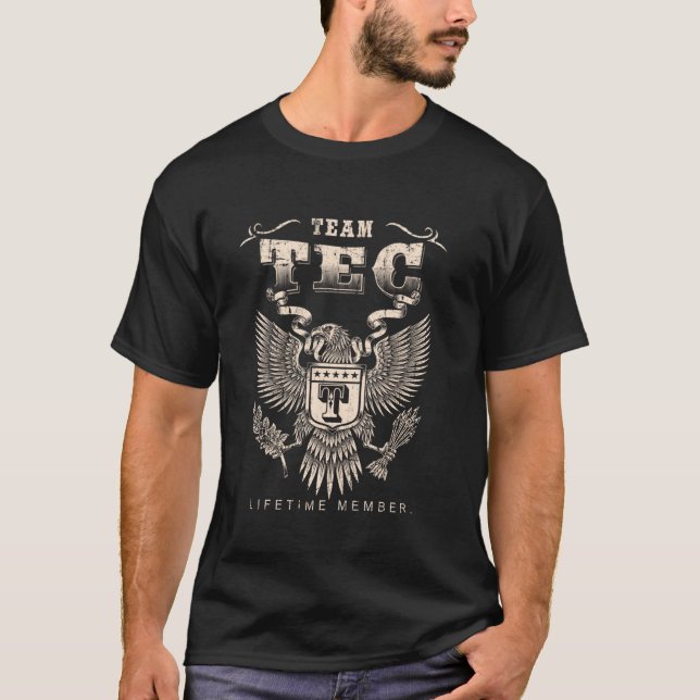 T-shirt Membre à vie de Team Tec - Nom de l'équipe (Devant)