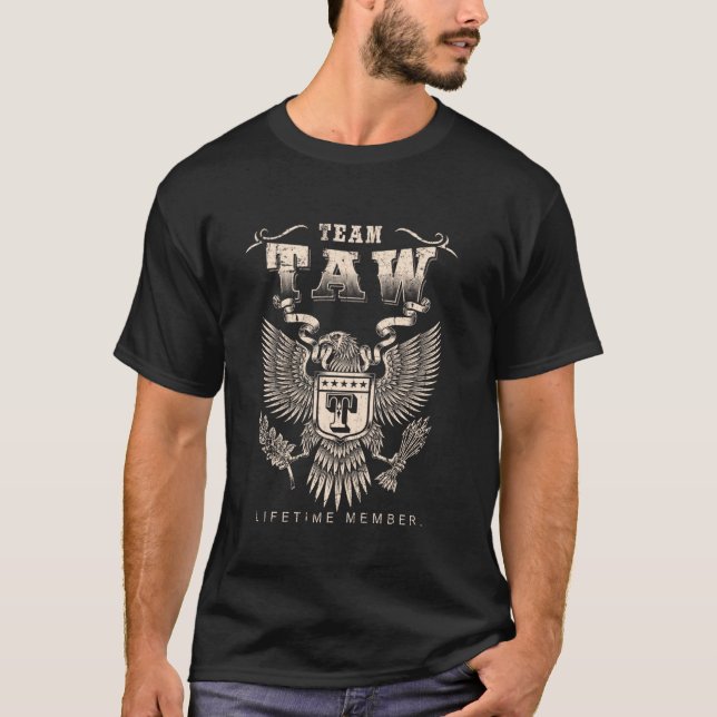 T-shirt Membre à vie Team Taw - Nom de tâche (Devant)