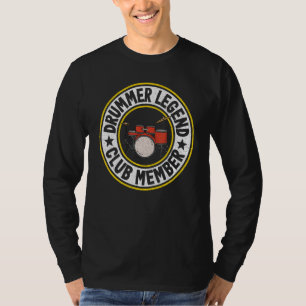 T-shirt Membre de la légende du club de batteur Batteries 