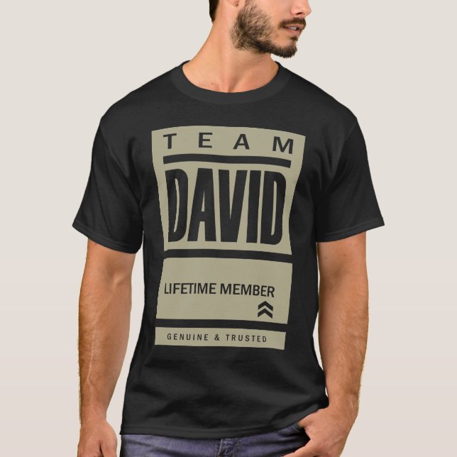 T-shirt Membre de l'équipe David Lifetime (Devant)