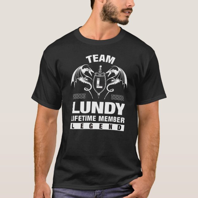 T-shirt Membre de l'équipe Lundy à vie (Devant)