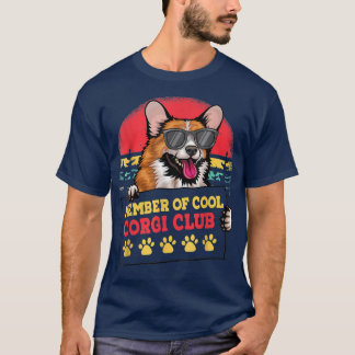 T-shirt Membre Du Club Cool Corgi Pour Propriétaire De Chi