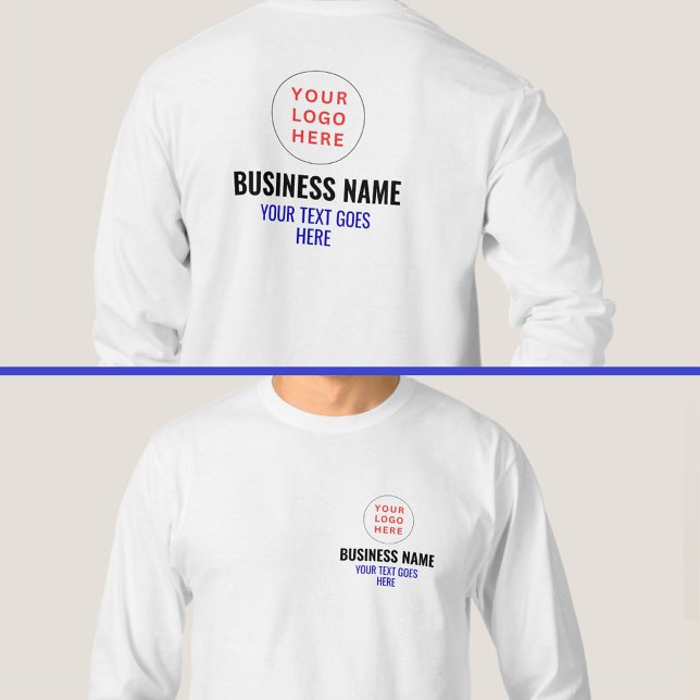 T-shirt Membre du logo d'impression avant et arrière | Man (Front Back Print Company Logo Shirt)