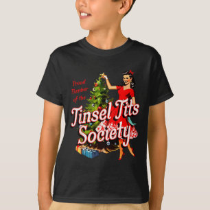 T-shirt Membre fier de la société Tinsel Dame drôle de Noë