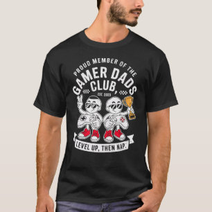 T-shirt Membre fier du club des papas gamers - Niveau supé