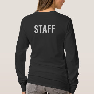 T-shirt Membres de l'équipage femmes long manches noir