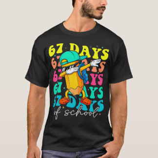 T-shirt Meme 67 Days Of School Dabbing Kids 100Th Day Of S