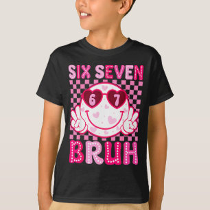 T-shirt Meme 67 Saint-Valentin Bruh Six Sept Cœur Femmes F