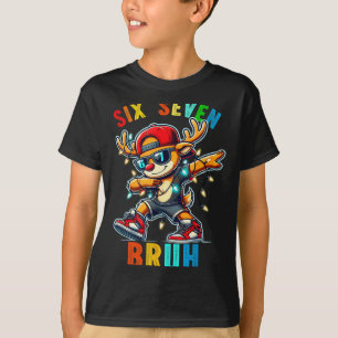 T-shirt Meme 6 7 Renne Dabbing Six Sept Bruh Pour Hommes W