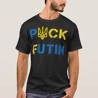 T-shirt Mème Anti-Poutine Drôle Je Me Tiens Avec L'Ukraine
