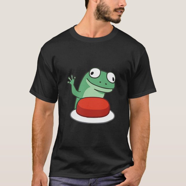 T-shirt Mème Bouton Lizard drôle (Devant)