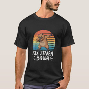 T-shirt Meme Capybara Drôle Six Sept Bruh Capybara