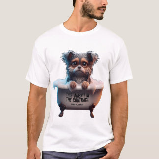 T-shirt Mème "Ce n'était pas dans le contrat" pour bain de