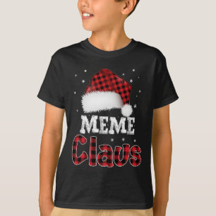 T-shirt Mème Claus Noël Red Plaid Pajama Family Match