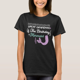 T-shirt Mémé cool de la sirène d'anniversaire 
