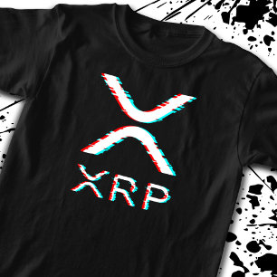 T-shirt Mème Crypto Devise XRP Glitch CryptoCurrency