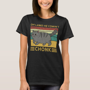T-shirt Mème de balance de chat Chonk vintage Style rétro