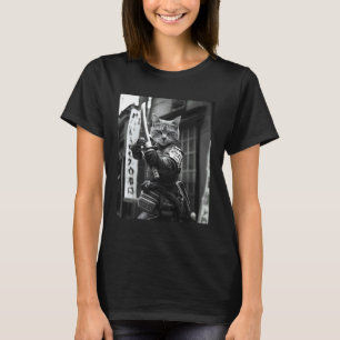 T-shirt Mème de chat de samouraï japonais drôle arts marti