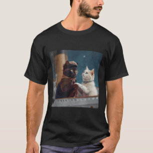T-shirt Mème de chat drôle du film Titanic Rms Bateau de c