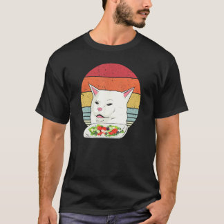 T-shirt Mème de chat drôle, Rétro criant sur les chats man