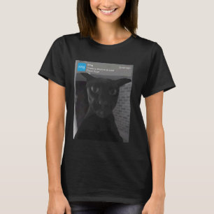 T-shirt Mème de chat en mouvement avec anneau