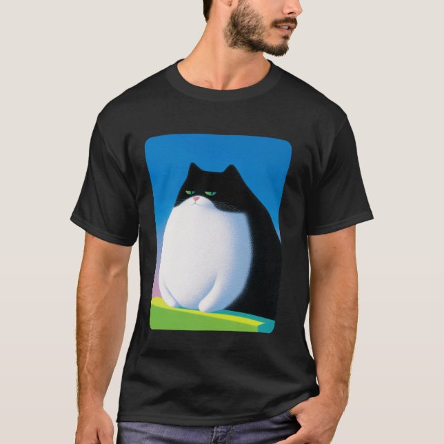 T-shirt Mème de chat en surpoids (Devant)