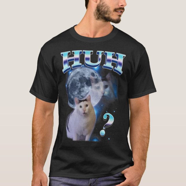T-shirt Mème de chat Huh Dank (Devant)