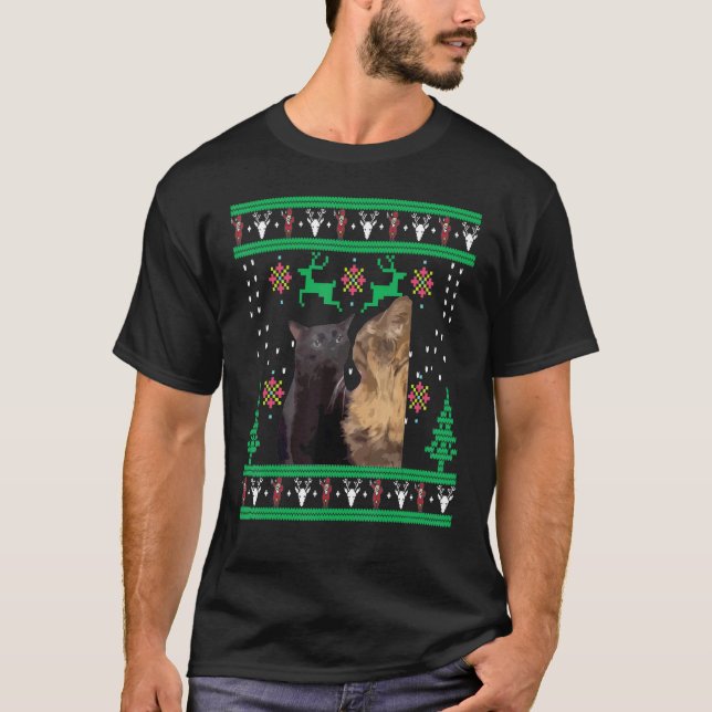 T-shirt Mème de chat qui décroche, Mème populaire d'Intern (Devant)
